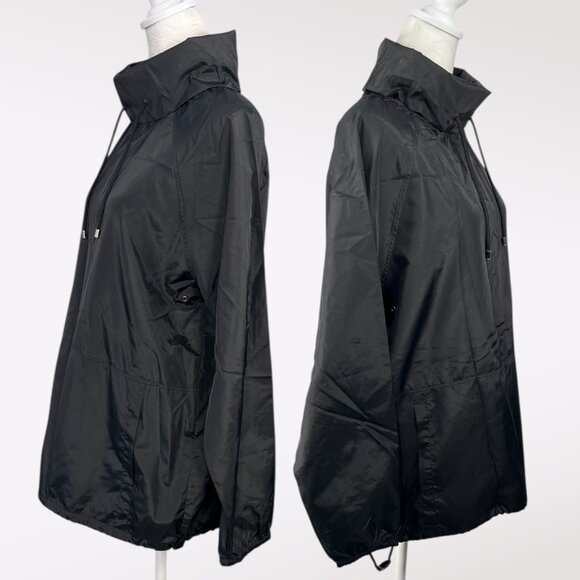 Tommy Hilfiger Black Windbreaker Jacket Spell Out Logo Nylon Pullover 90s Small - Picture 4 of 9